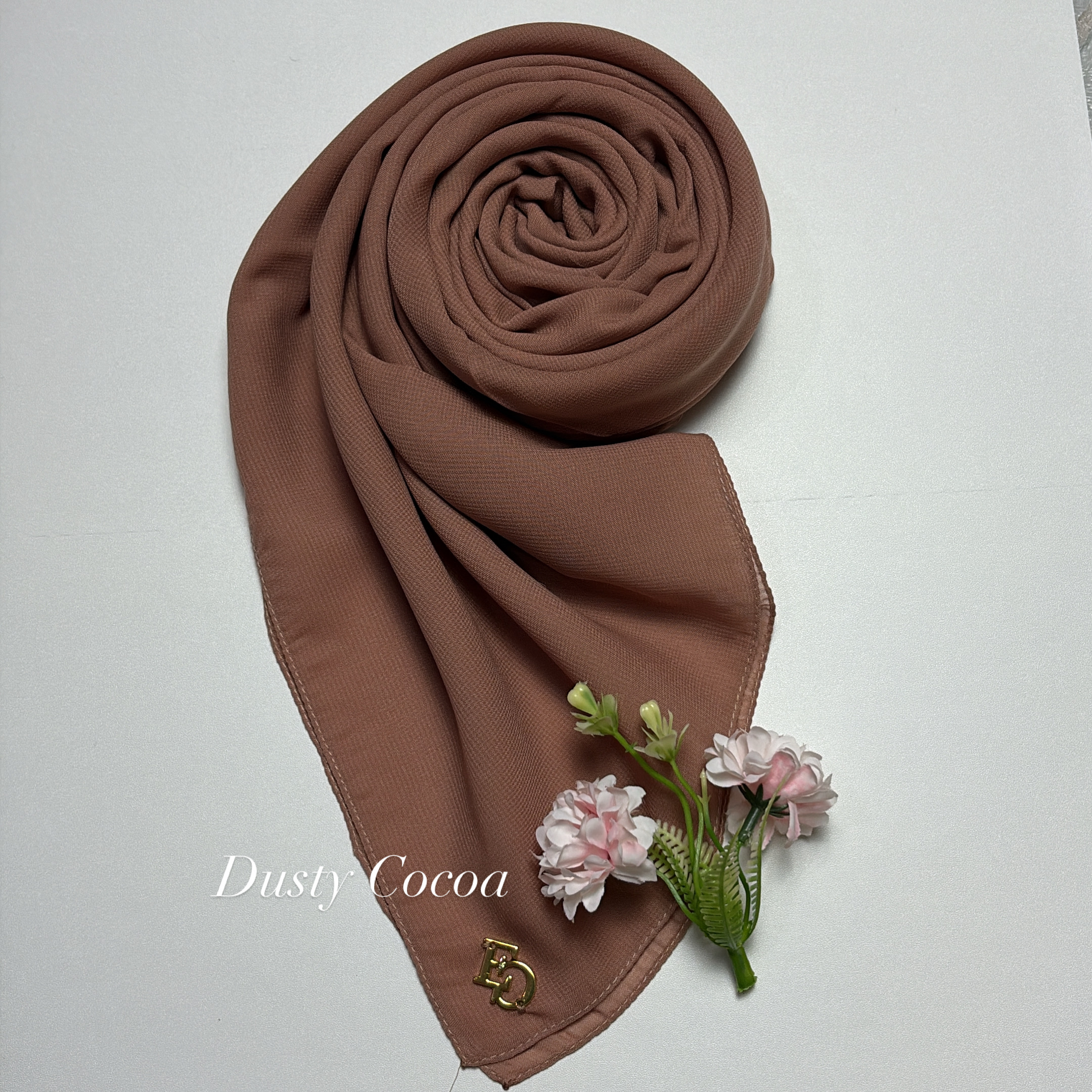 Evergrace Pollycotton Plain Square Dusty Cocoa