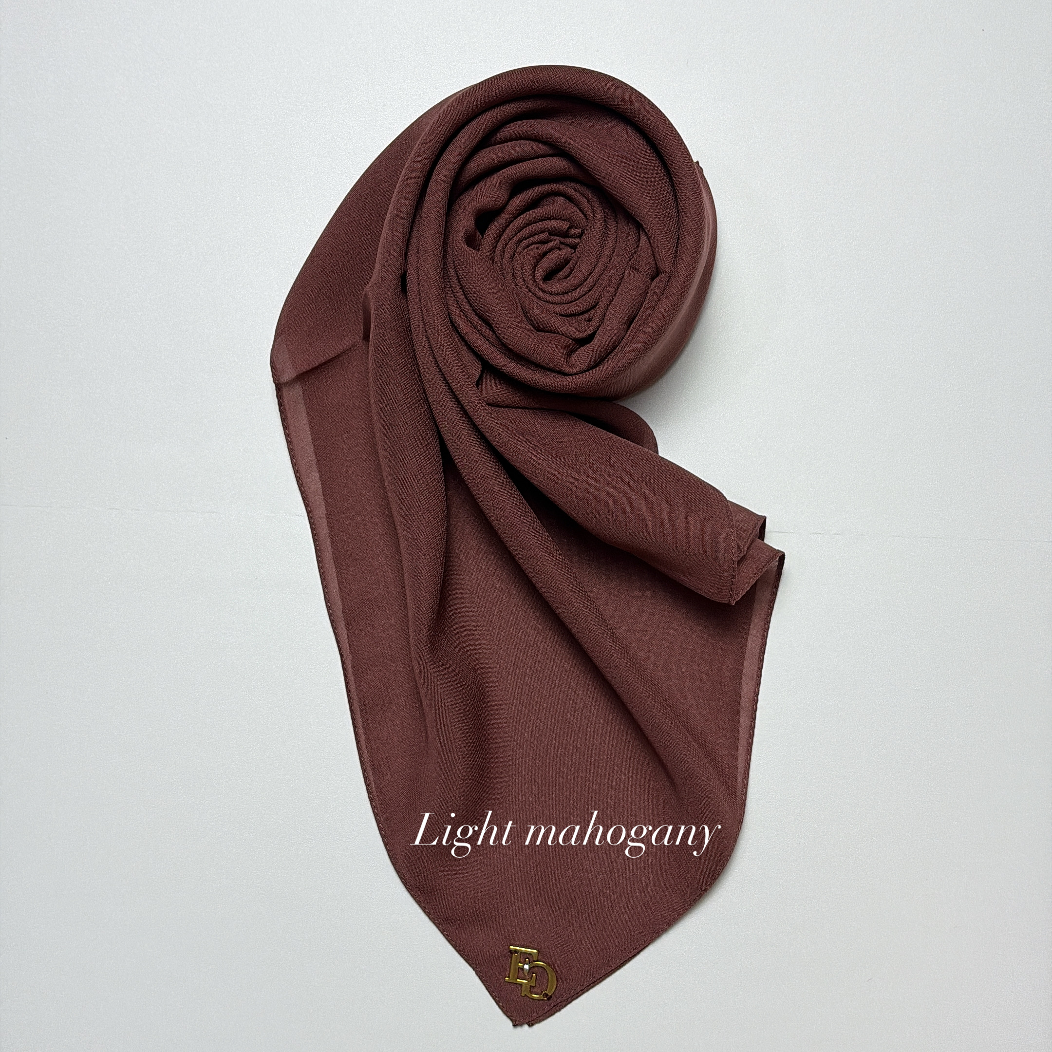 Evergrace Pollycotton Plain Square Light Mahogany