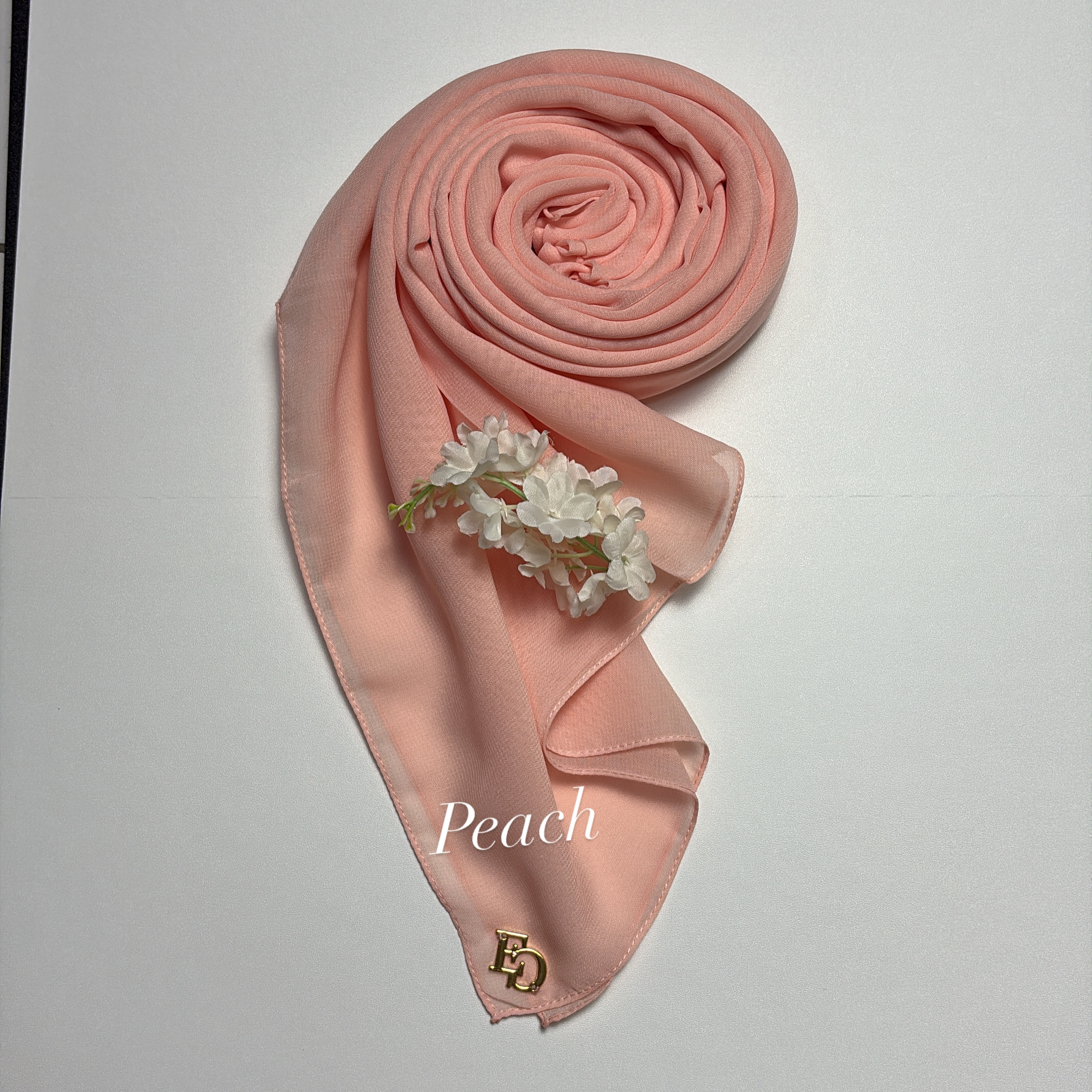 Evergrace Pollycotton Plain Square Peach
