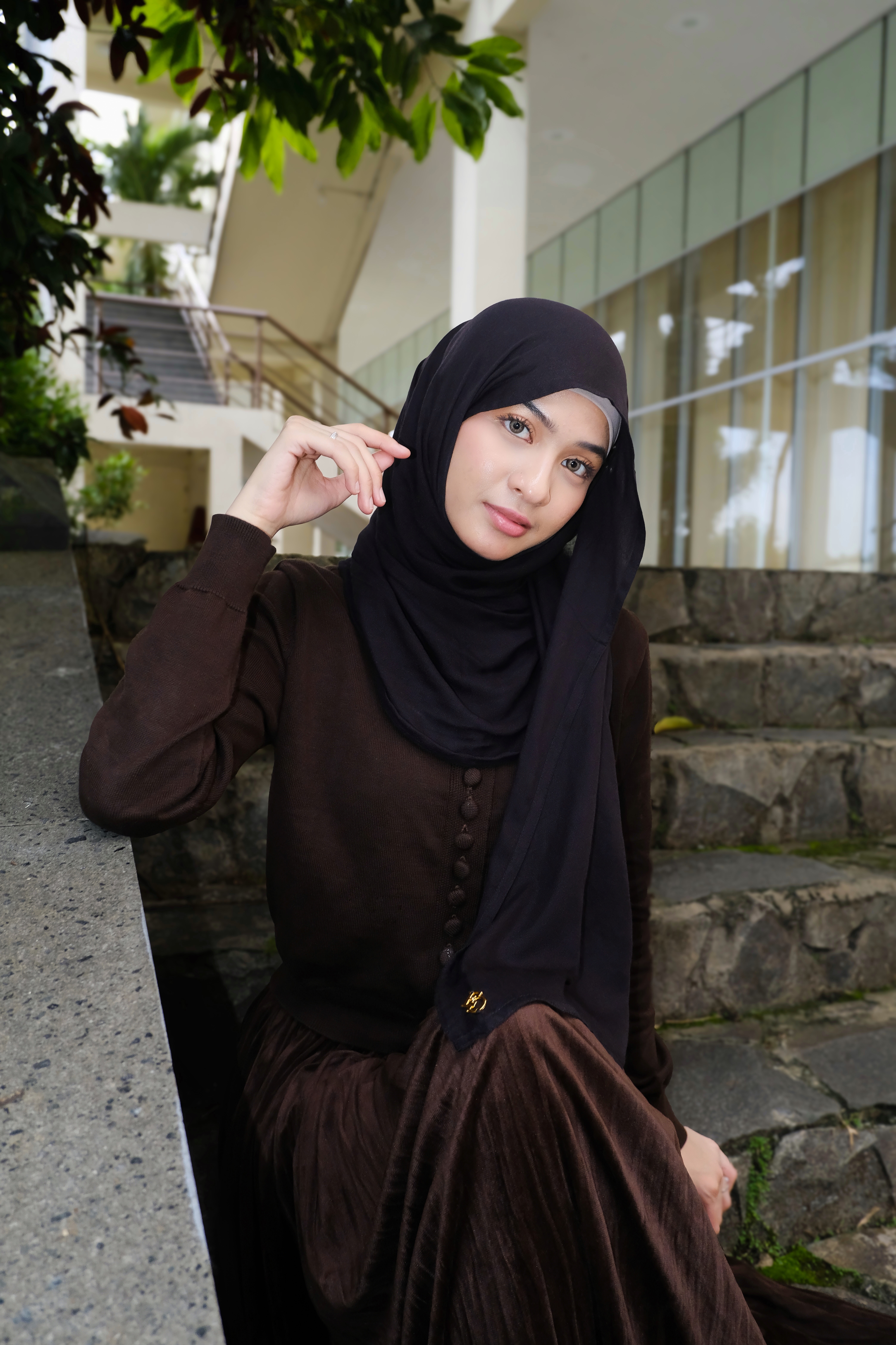 Evergrace Pashmina Viscose Bamboo Hitam