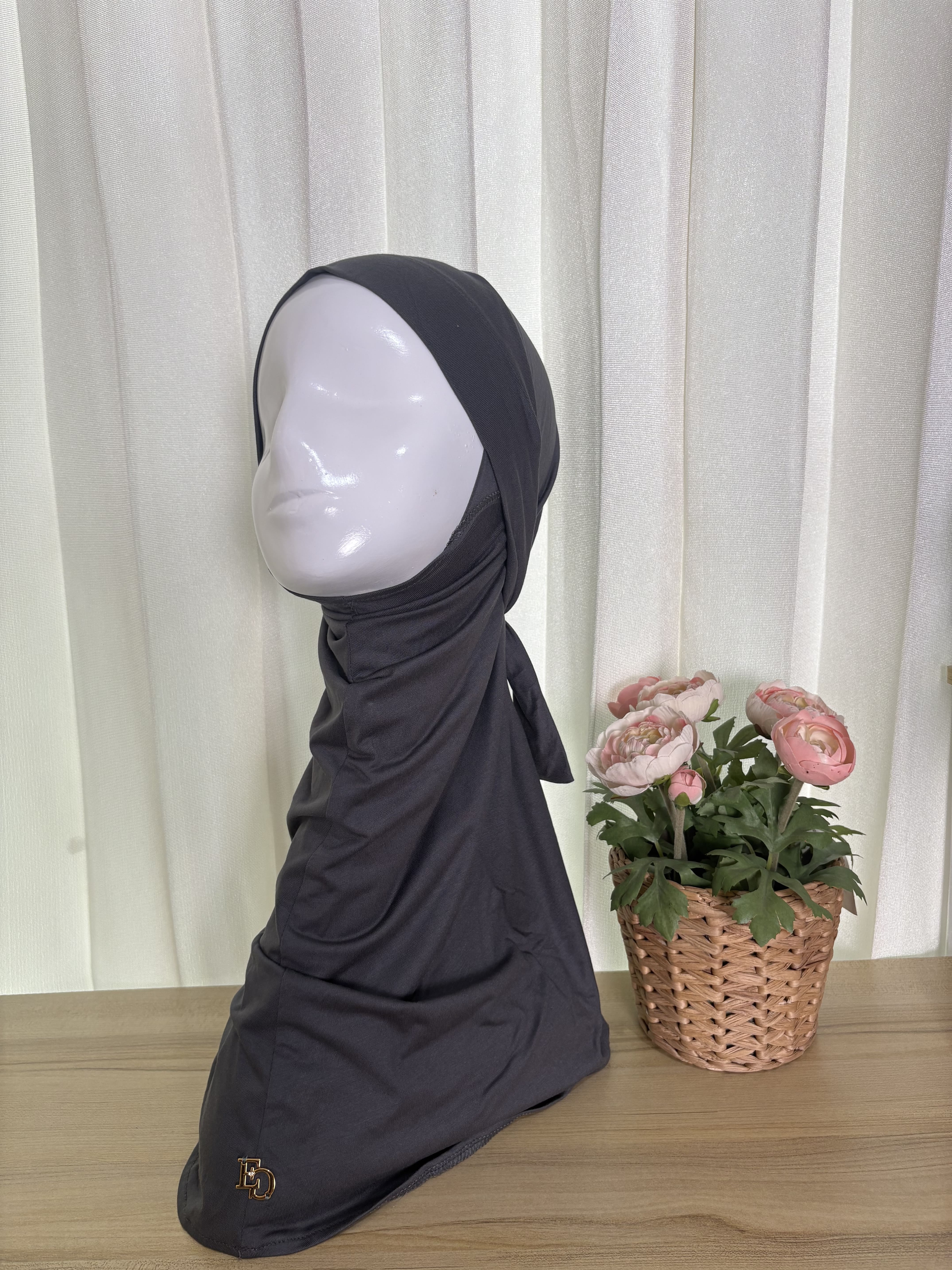 Evergrace Instant Hijab Charcoal Grey