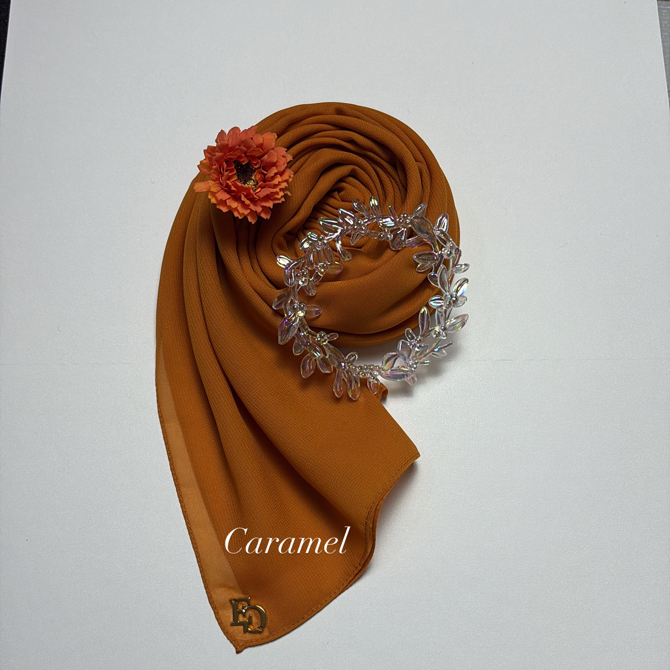Evergrace Pollycotton Plain Square Caramel