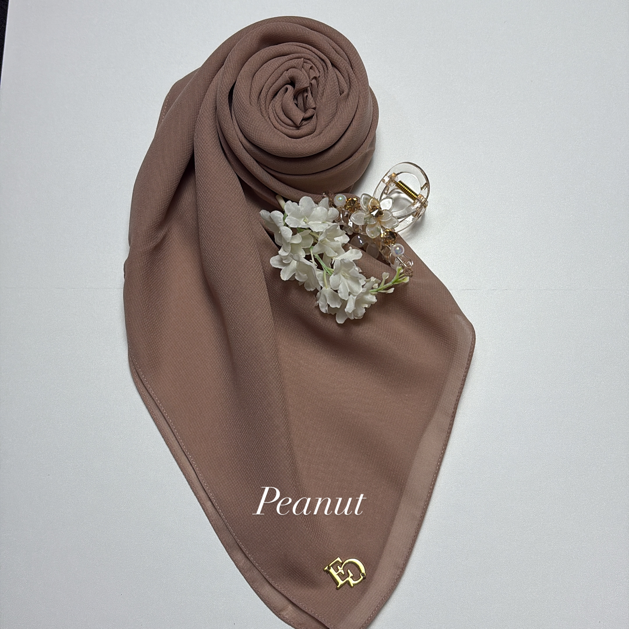Evergrace Pollycotton Plain Square Peanut