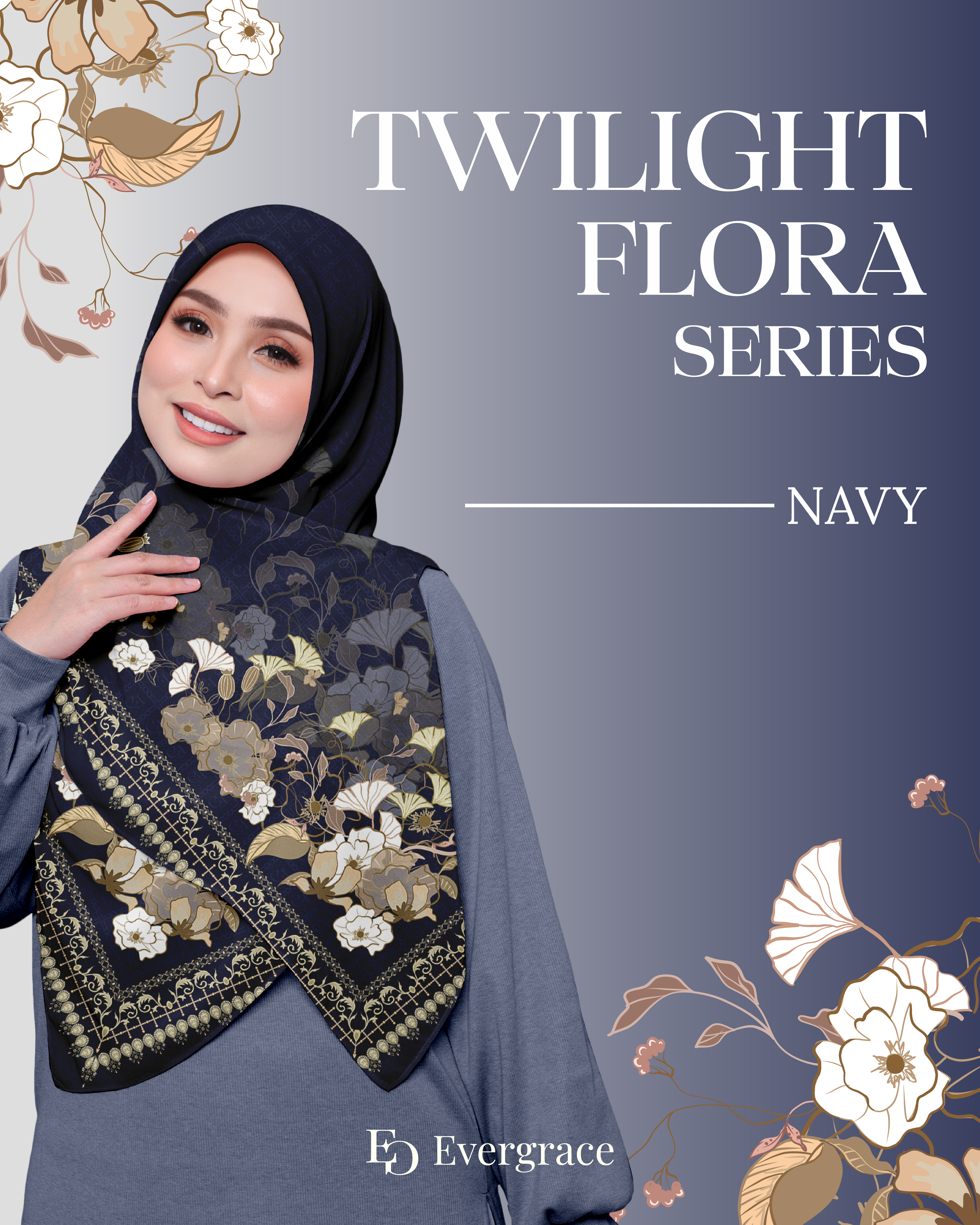 Evergrace Twilight Flora Navy