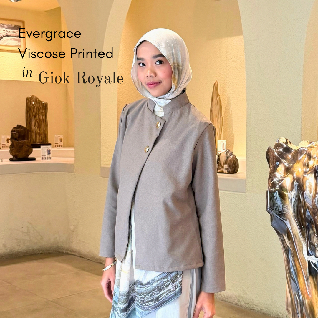 Evergrace Pashmina Viscose Printed Giok Royale