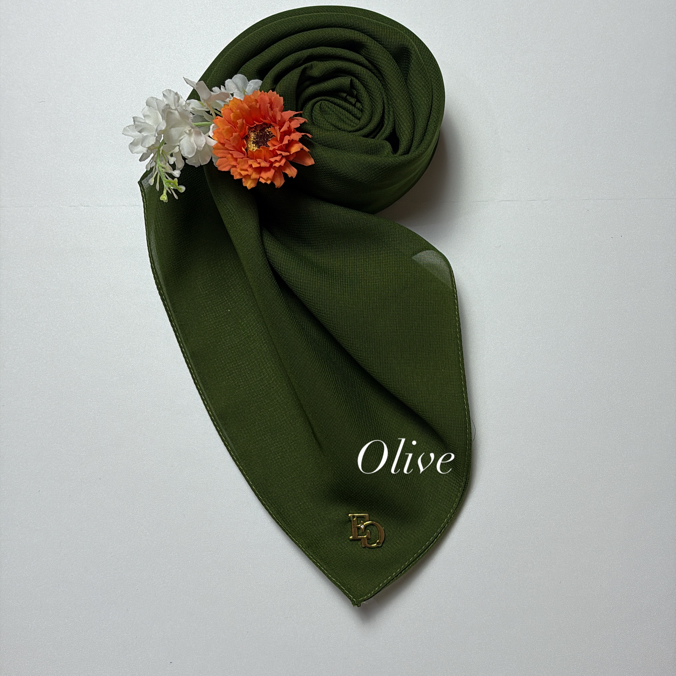 Evergrace Pollycotton Plain Square Olive