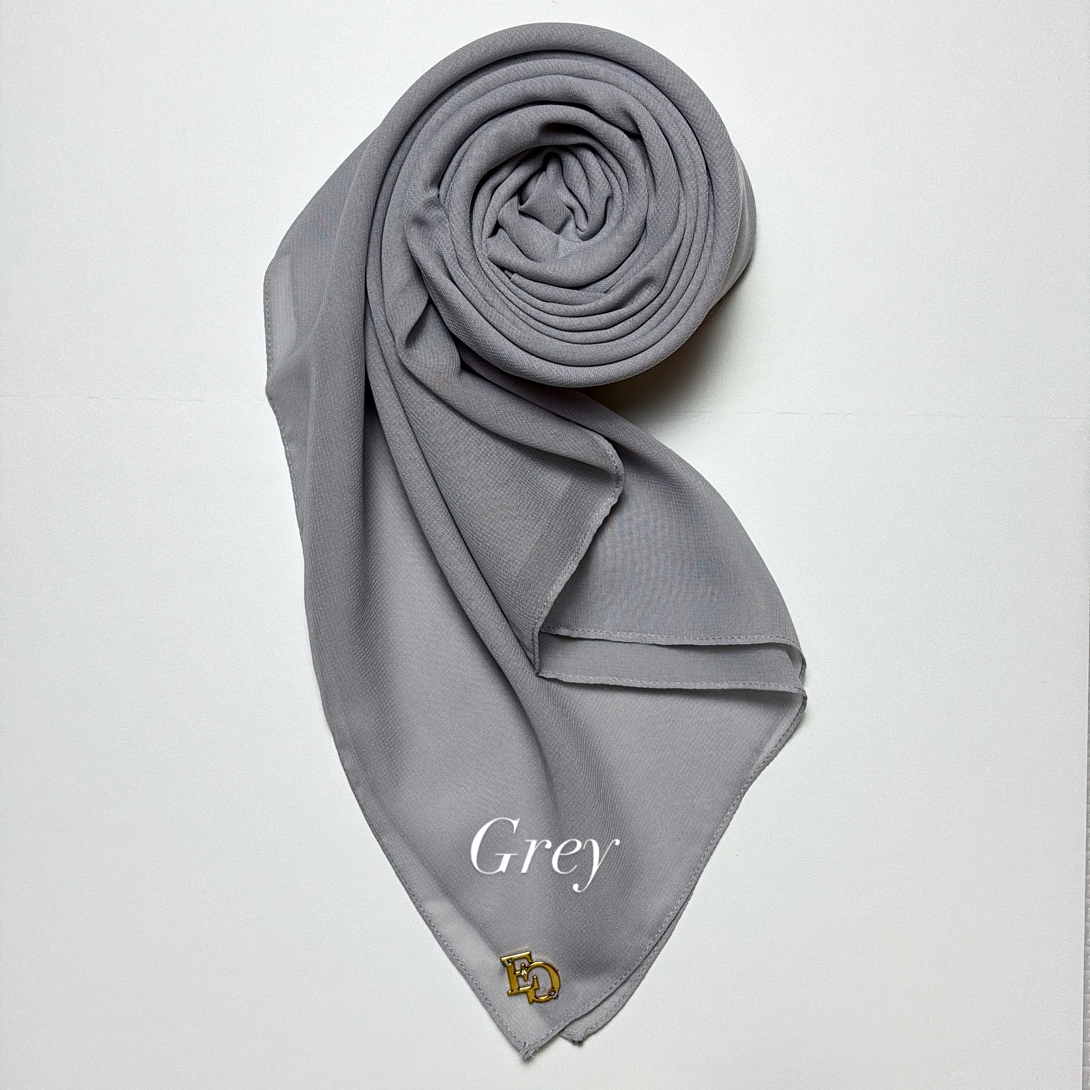 Evergrace Pollycotton Plain Square Grey